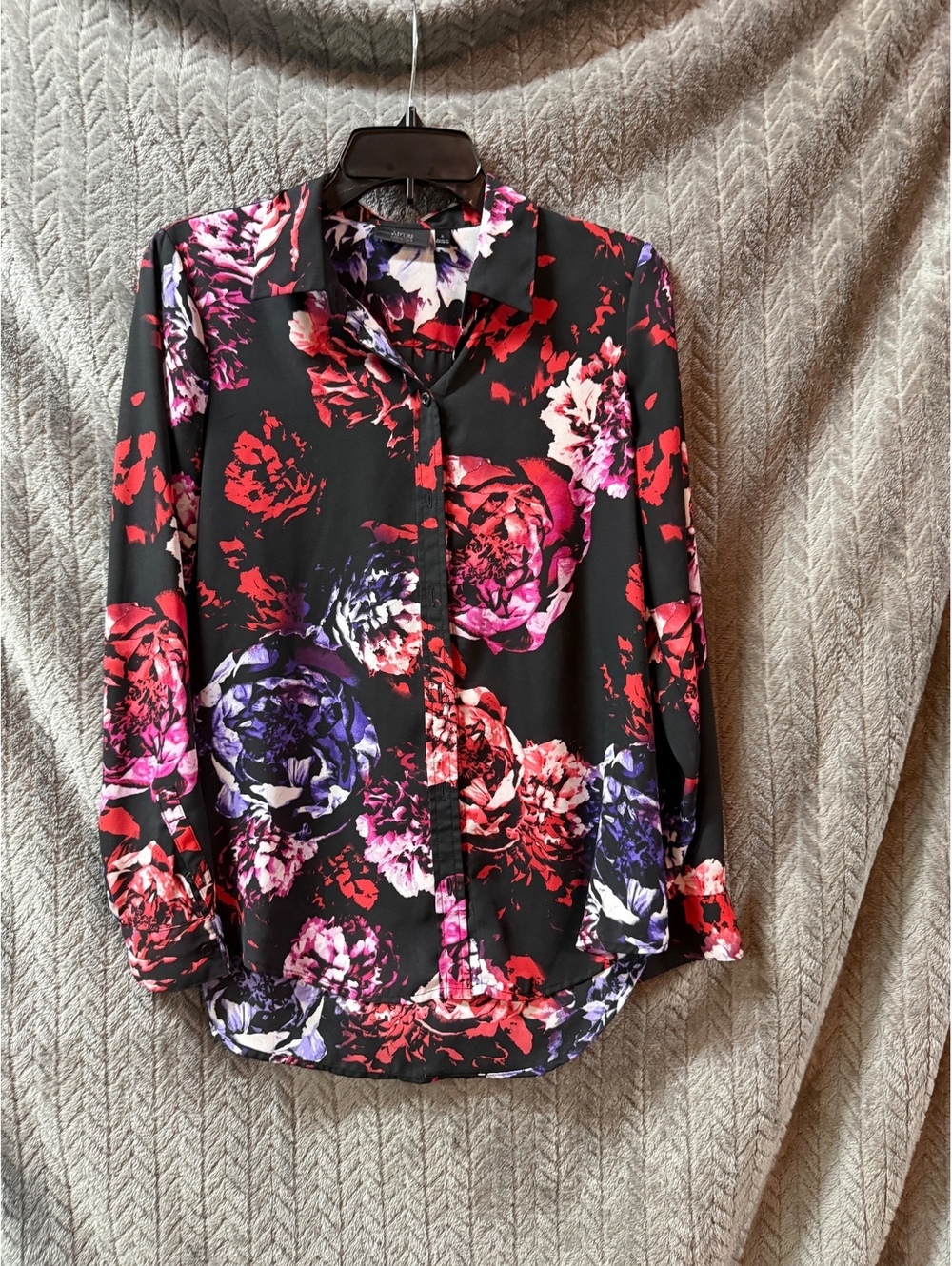 Apt. 9 Floral Print Button-Up Blouse Size S